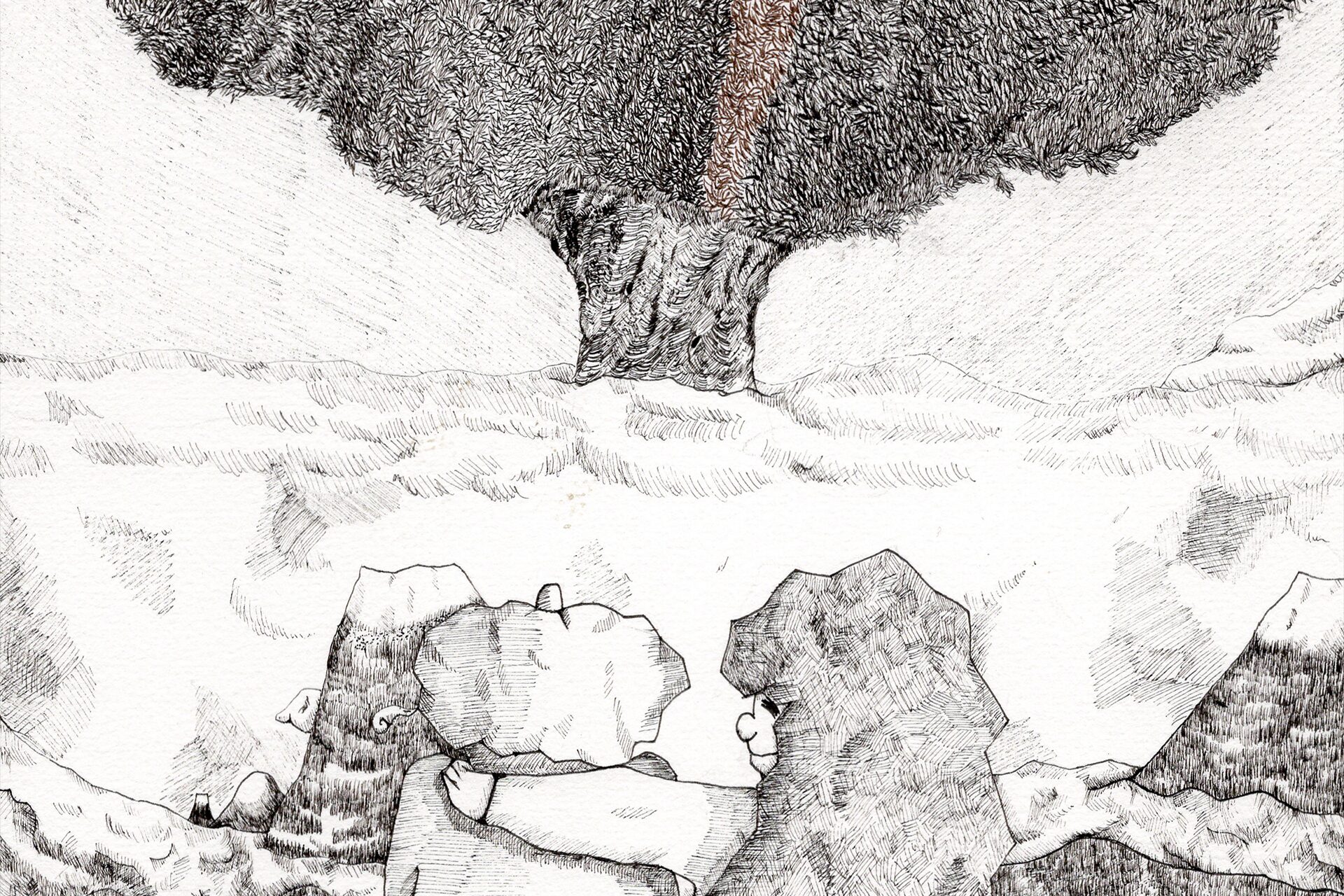 心が軽くなる哲学的なえことばアート作品