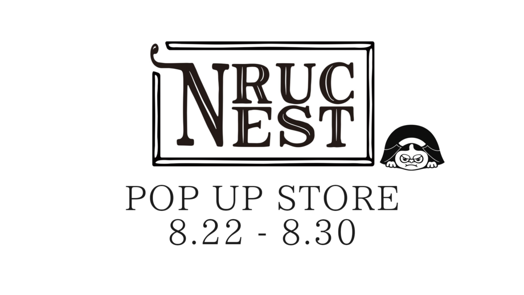 NRUC NESTポップアップストア告知フライヤー 8月22日〜30日開催